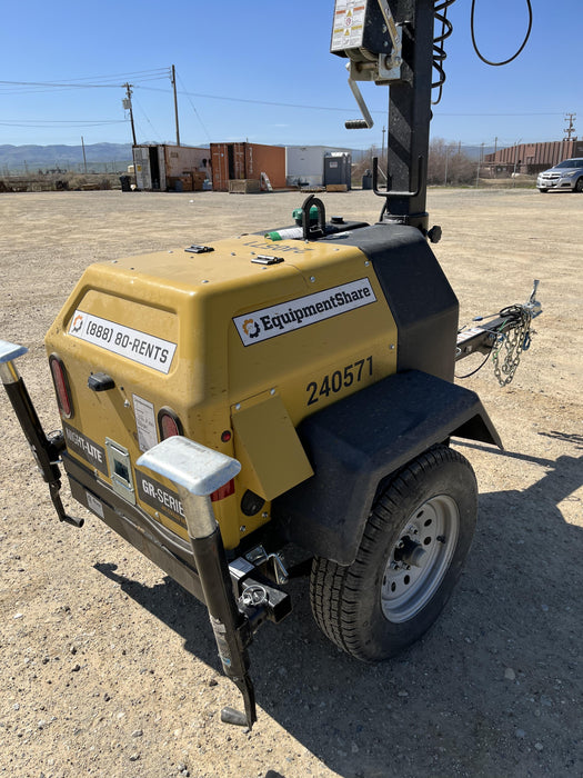 2022 Allmand NLV3GR (4) LED Light Fixture 350W, 23' Vertical Mast, 3kW Prime, Towable, ES Decals, T3