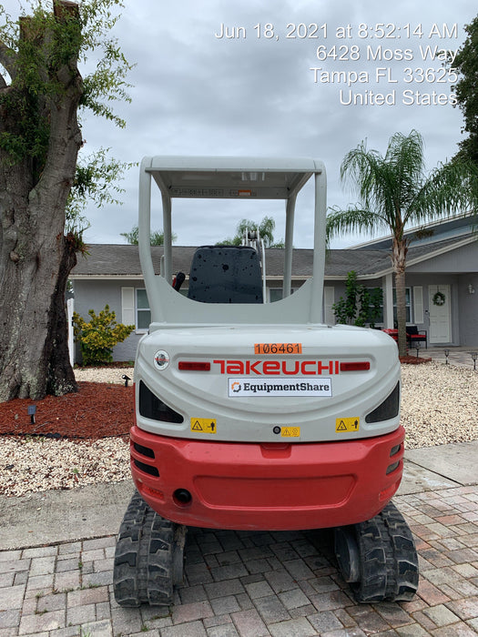 2020 Takeuchi TB235-2R Canopy, Rubber Tracks, Manual TAG QC