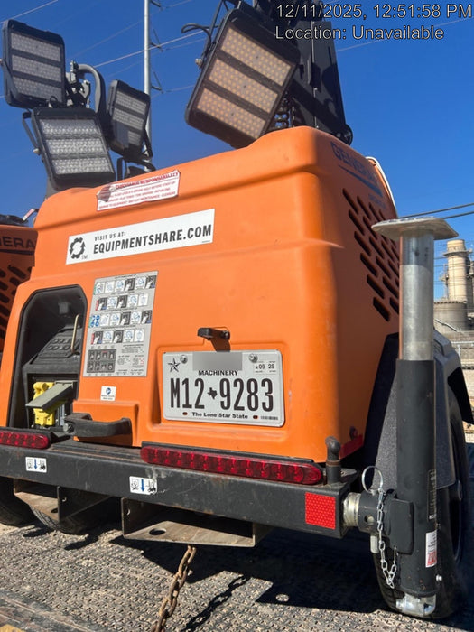 2023 Generac MLT2 Diesel, Flex Switch 120V Input, Powerzone Controller, 
(4) 320W LED Lights, 4kW Generator, 39.9 Gal Fuel Tank, 2" Ball, T3