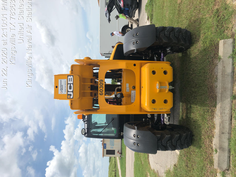2020 JCB 506-36 Cab/Heat/Air, 74 HP, Solid Tires, STD Worklight, Beacon, Aux Hydraulics, Lifting Eye, Back up Alarm w/48" Carriage/48" Forks
