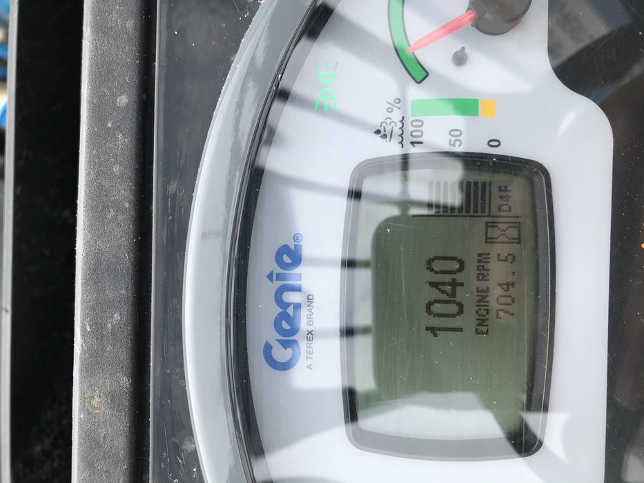 2019 Genie GTH-1056 Canopy, Solid RT Tires, LED Work Lights, Beacon 60" QA Carriage, 60" Forks