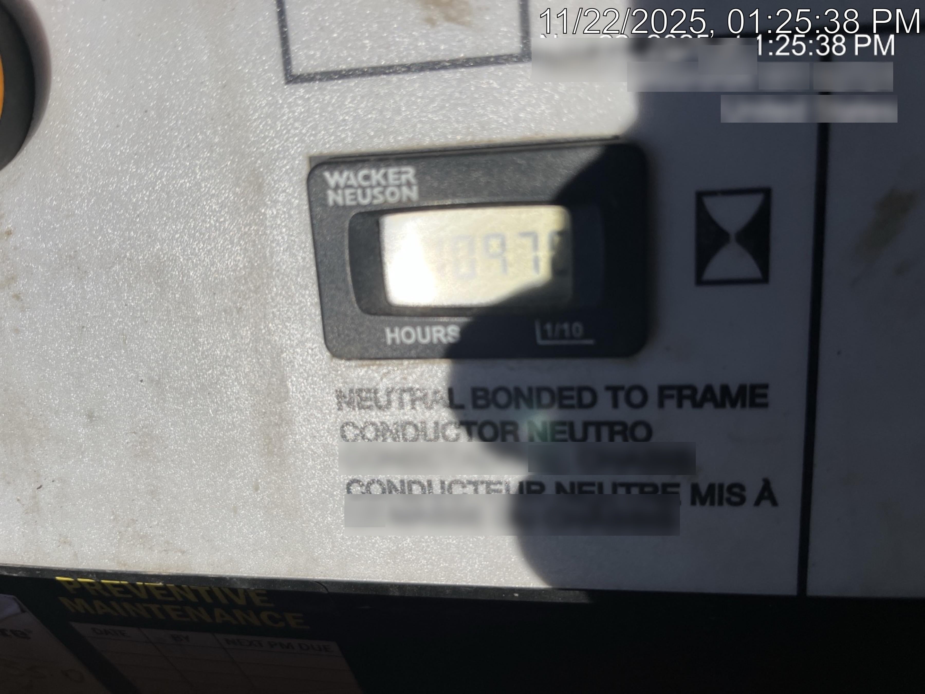 Wacker Neuson LTV6K-MH Power mast, 1100W MH, Fuel Sensors, Wiring Harness