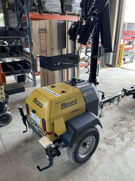 2022 Allmand NLV3GR (4) LED Light Fixture 350W, 23' Vertical Mast, 3kW Prime, Towable, ES Decals, T3