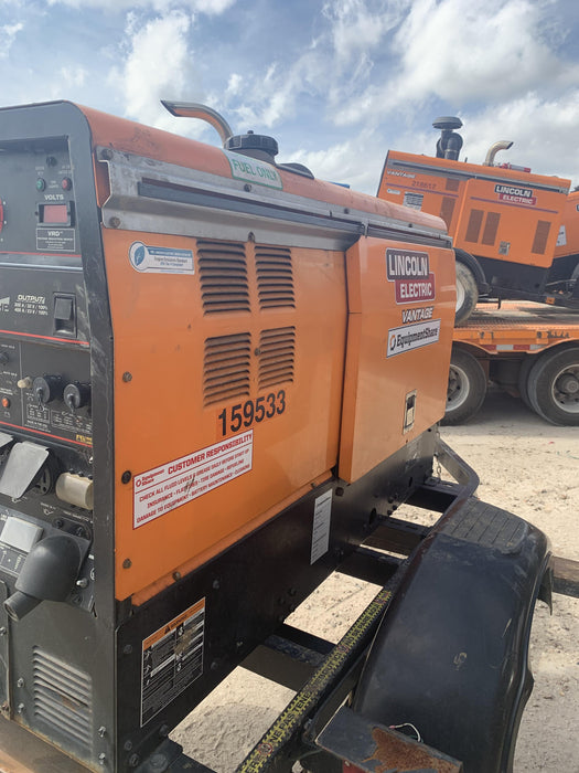 2021 Lincoln Electric Vantage 322 Vantage 322 Ready Pak 3 w/ Decals, ORANGE (includes trailer, cable rack, fender light kit) NO Telematics