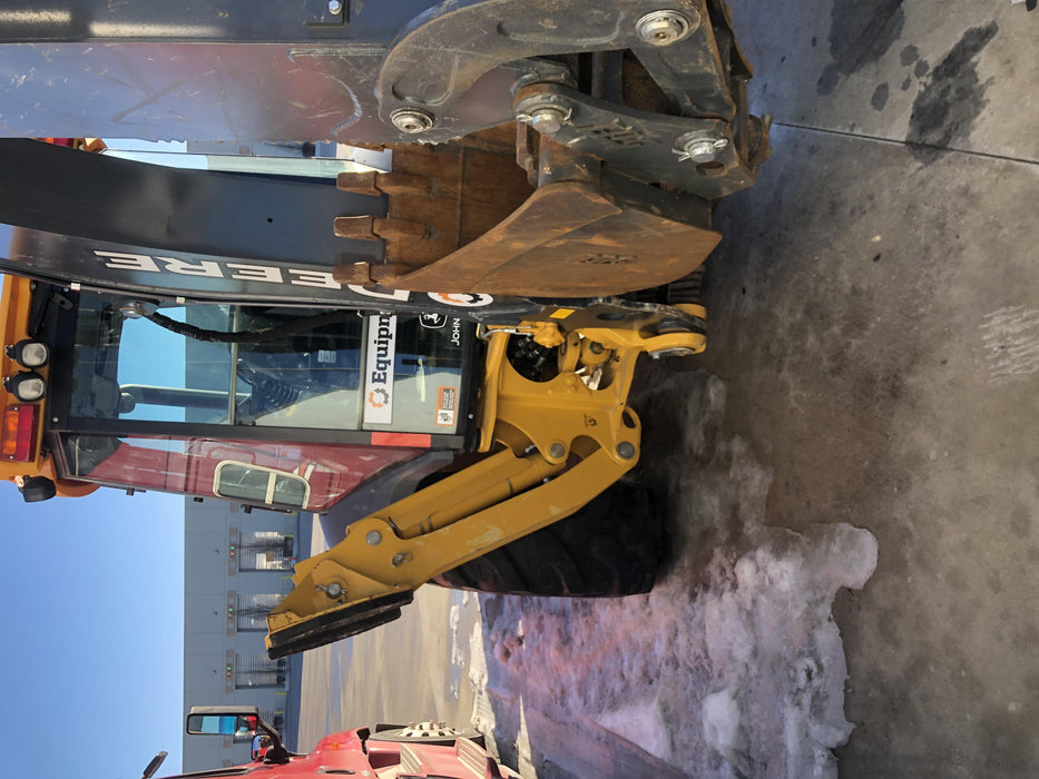 2020 John Deere 410L - Extendable Stick Cab/Heat/Air, 4WD, Extendable Stick, Pilot Controls, 2 Way Hydraulics, TAG Manual QC