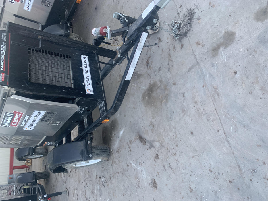 2019 Lincoln Electric Vantage 322 Ready-Pak 3, Two Wheel Trailer, Fender and Light Kit, Cable Rack