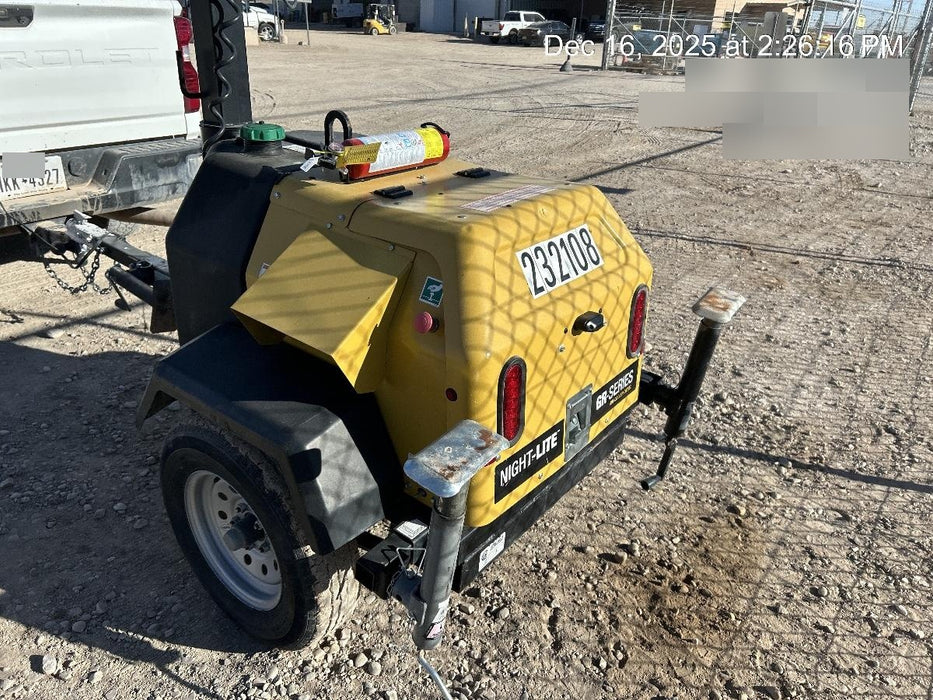 2022 Allmand NLV3GR (4) LED Light Fixture 350W, 23' Vertical Mast, 3kW Prime, Towable, Deep Sea L401, Leveling Jacks, Yanmar T4F 5.8hp