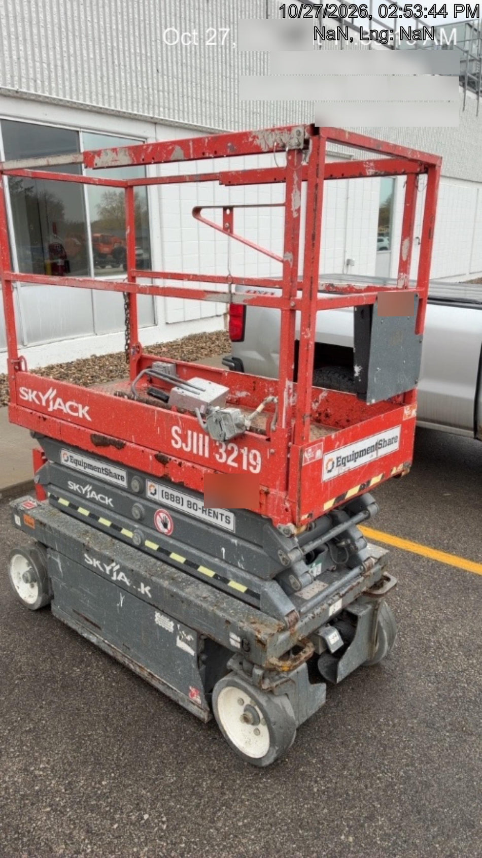2016 Skyjack SJIII-3219 Standard Rental Specs