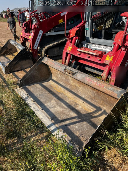 2019 Takeuchi TL10V2-CR Cab/Heat/AC, Rubber Tracks, Backup Alarm, Front & rear working Lights, Auxiliary Hydraulics, 2 Speed Travel, Engine Monitoring System, Hydraulic universal quick hitch w/76" HD dirt bucket with 8 teeth, 20.3 cubic feet capacity, 48" Pallet forks and frame