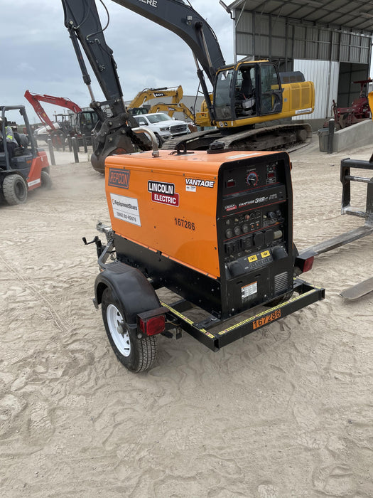 2021 Lincoln Electric Vantage 322 Vantage 322 Ready Pak 3 w/ Decals, ORANGE (includes trailer, cable rack, fender light kit) NO Telematics