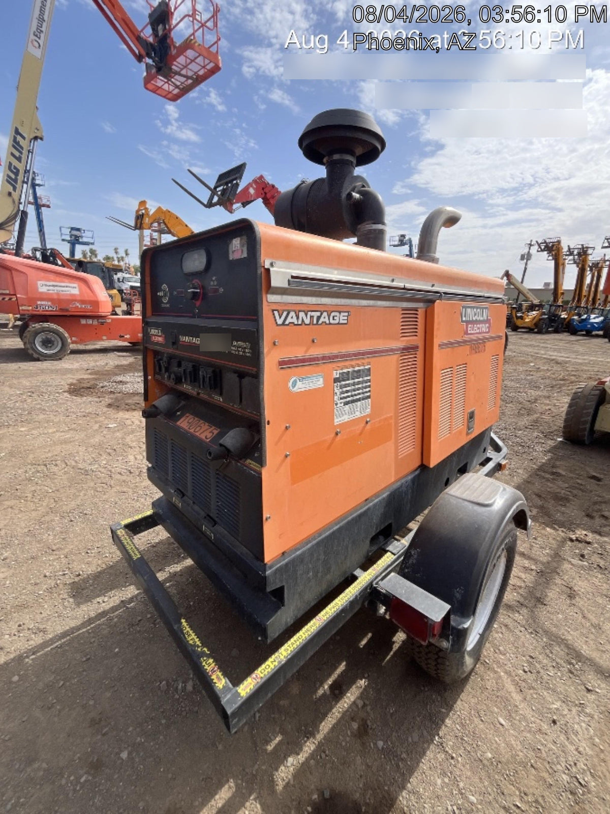 2021 Lincoln Electric Vantage 549X Ready Pak 3, ORANGE (includes trailer, cable rack, fender light kit)