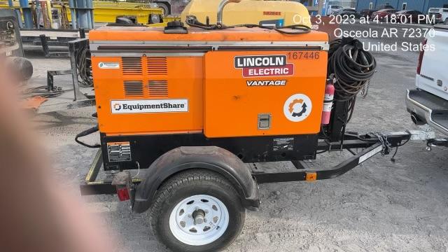 2021 Lincoln Electric Vantage 322 Vantage 322 Ready Pak 3 w/ Decals, ORANGE (includes trailer, cable rack, fender light kit) NO Telematics
