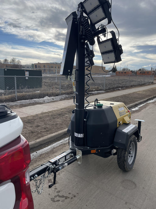 2022 Allmand NLV3GR (4) LED Light Fixture 350W, 23' Vertical Mast, 3kW Prime, Towable, ES Decals, T3