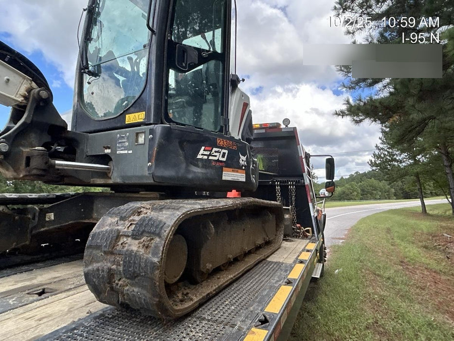 2022 Bobcat E50 Cab/Heat/Air, Rubber Tracks, Manual QC, Hydraulic Thumb
