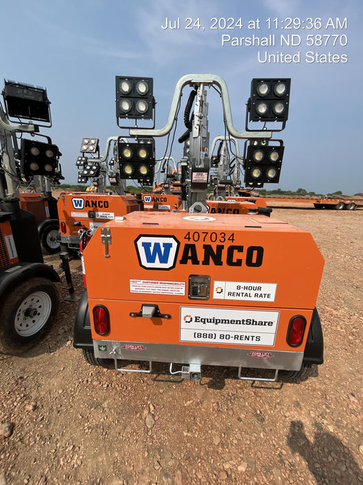 2024 Wanco WLTT-4MM4K Diesel, Deep Sea Controller, Shore Power Plug, Auto Start, (4) 350W LED Floodlights, 4kW Generator, 60 Gal Fuel Tank, 2" Ball, T3
