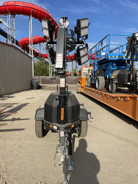 2022 Allmand NLV3GR (4) LED Light Fixture 350W, 23' Vertical Mast, 3kW Prime, Towable, Deep Sea L401, Leveling Jacks, Yanmar T4F 5.8hp