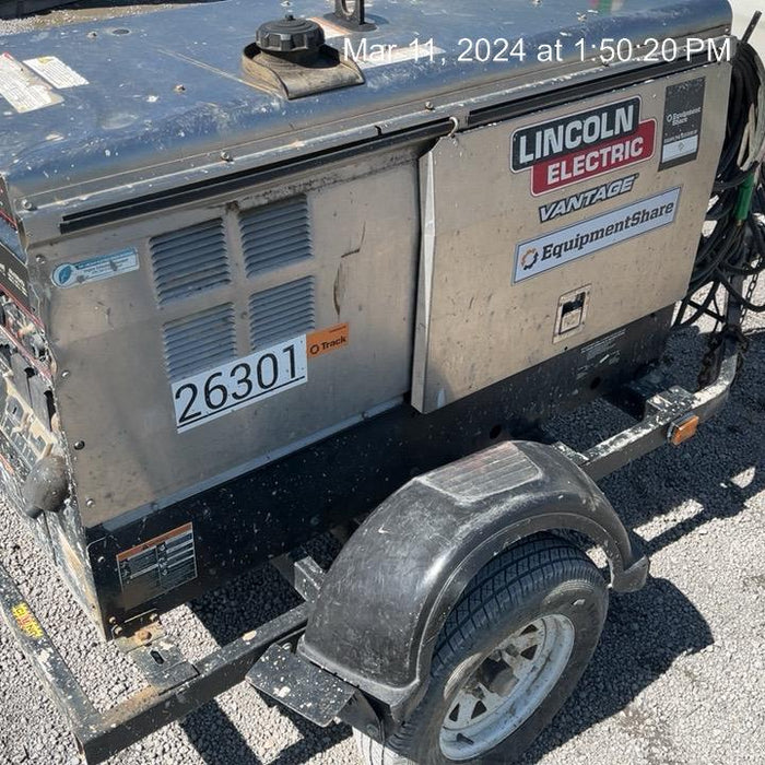2019 Lincoln Electric Vantage 322 Lincoln Vantage 322 Welder w/Trailer, Light Kit, Cable Rack