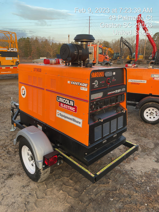 2022 Lincoln Electric Vantage 549X Crosslink Technology, Trailer Mounted, ES Decals, T3