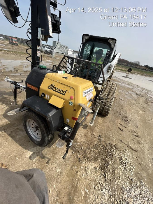 2022 Allmand NLV3GR (4) LED Light Fixture 350W, 23' Vertical Mast, 3kW Prime, Towable, Deep Sea L401, Leveling Jacks, Yanmar T4F 5.8hp