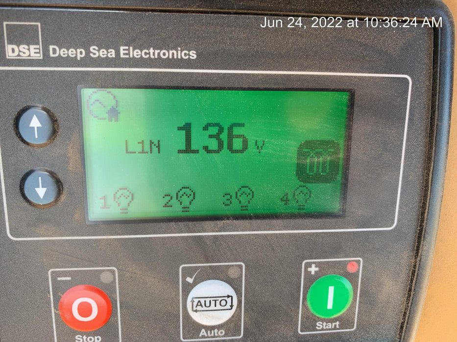 2022 Allmand NLV3GR (4) LED Light Fixture 350W, 23' Vertical Mast, 3kW Prime, Towable, Deep Sea L401, Leveling Jacks, Yanmar T4F 5.8hp