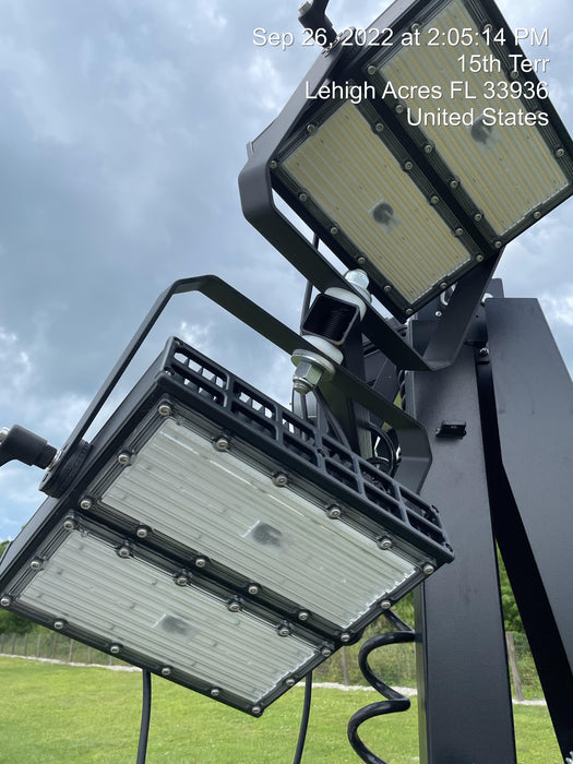 2022 Allmand NLV3GR (4) LED Light Fixture 350W, 23' Vertical Mast, 3kW Prime, Towable, Deep Sea L401, Leveling Jacks, Yanmar T4F 5.8hp