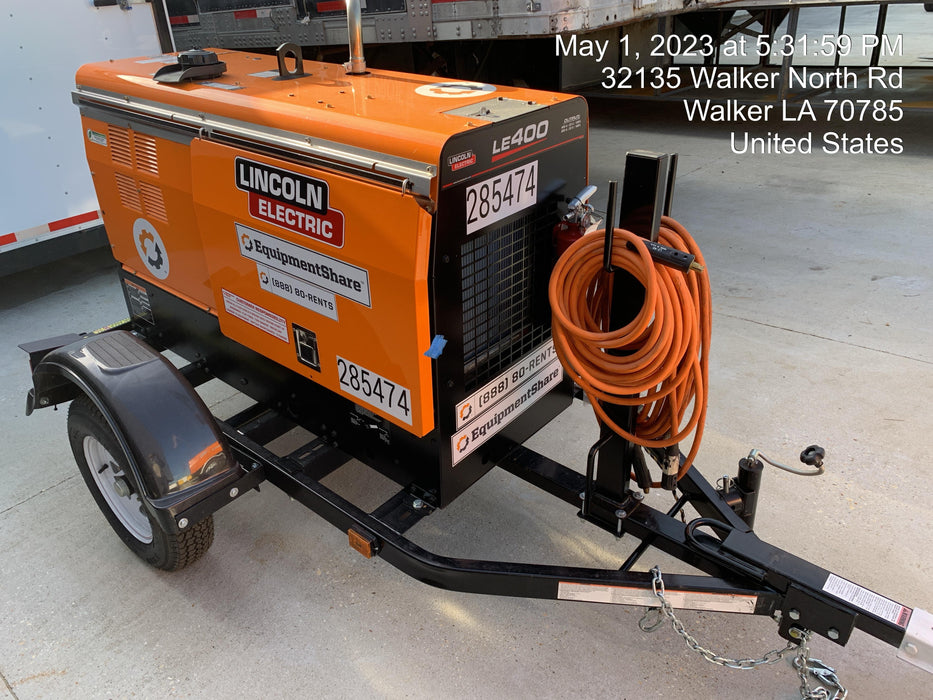 2022 Lincoln Electric LE400 Kubota V1505, Trlr, Cable Rack, Light Kit, ES Decals, T3