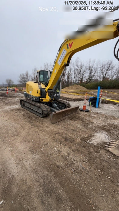 Wacker Neuson ET90 Cab, Long Dipperstick, Track, Bucket