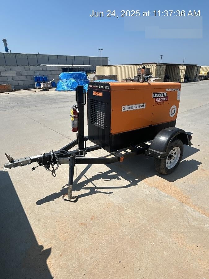 2021 Lincoln Electric Vantage 322 Vantage 322 Ready Pak 3 w/ Decals, ORANGE (includes trailer, cable rack, fender light kit) NO Telematics