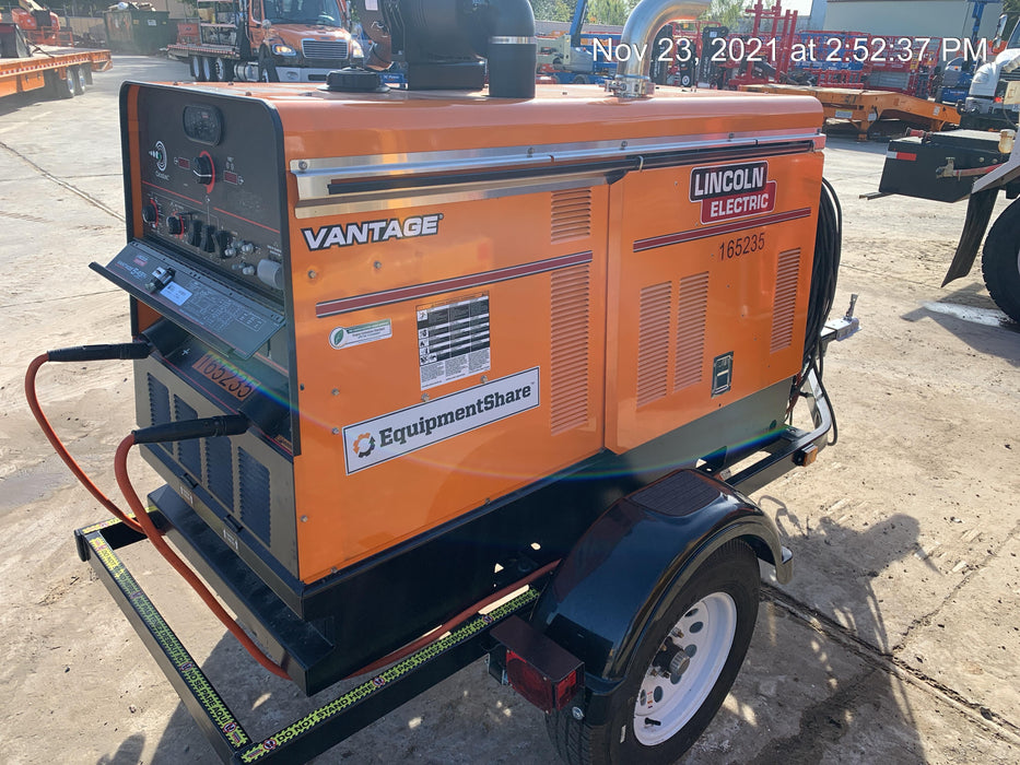 2021 Lincoln Electric Vantage 549X Ready Pak 3, ORANGE (includes trailer, cable rack, fender light kit)