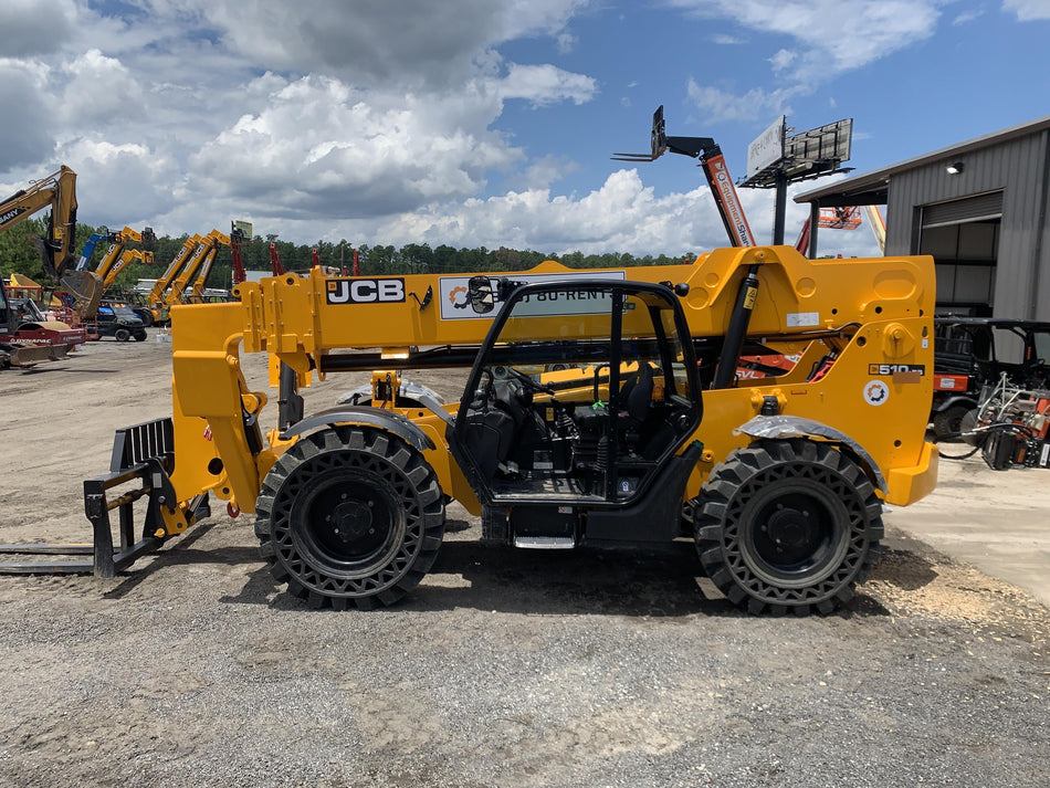 2020 JCB 510-56 Canopy, Solid Tires, Work Lights, Beacon, Aux Hydraulics, Back up Alarm, Lifting Eye, ES Decals