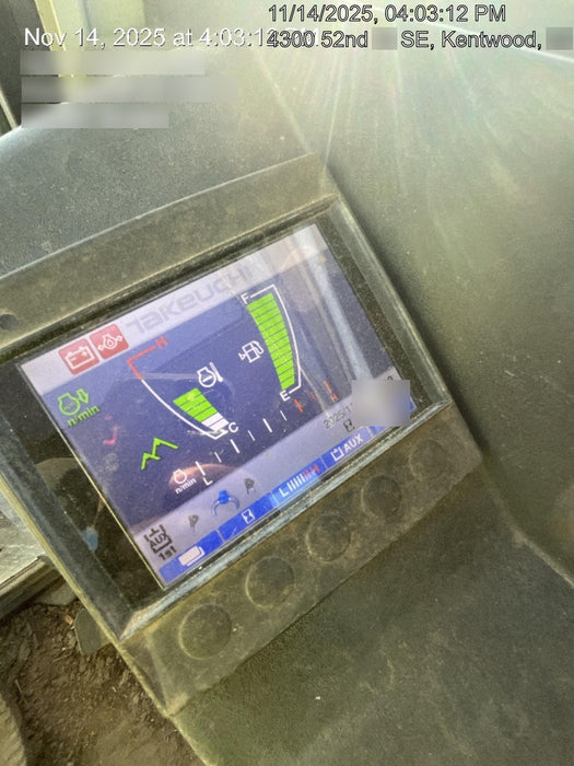 2019 Takeuchi TB290 Cab/Heat/AC Rubber tracks, Dozer blade, Travel alarm, Auxiliary hydraulics w/Manual QC, Hydraulic thumb, 18", 24", and 36" Buckets