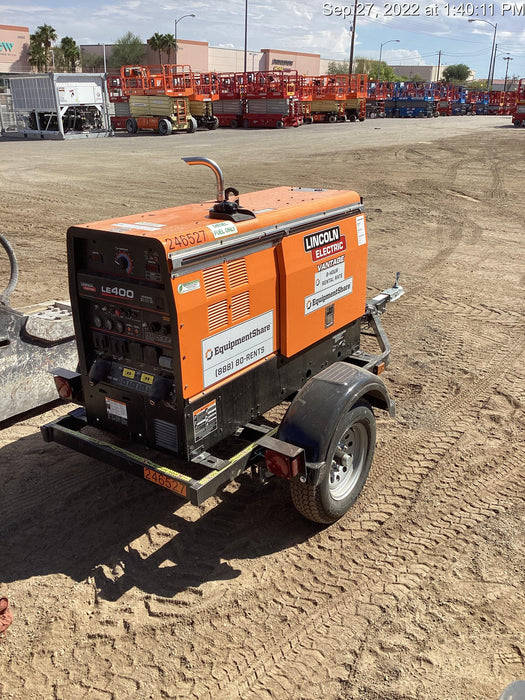 2022 Lincoln Electric LE400 Kubota V1505, Trlr, Cable Rack, Light Kit, ES Decals, T3