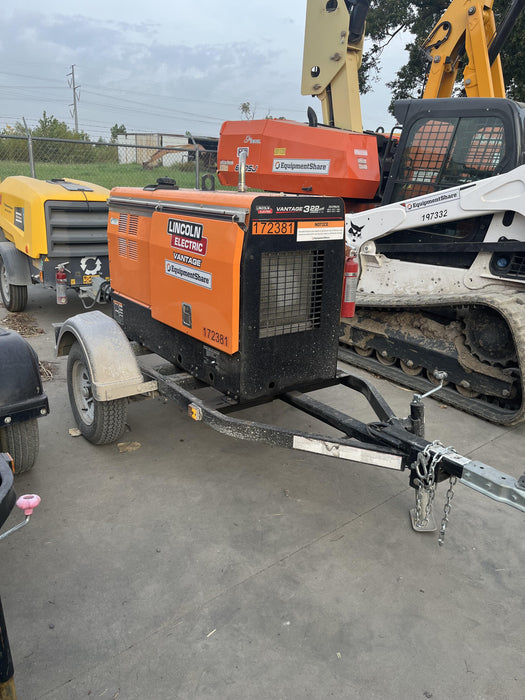 2021 Lincoln Electric Vantage 322 Vantage 322 Ready Pak 3 w/ Decals, ORANGE (includes trailer, cable rack, fender light kit) NO Telematics