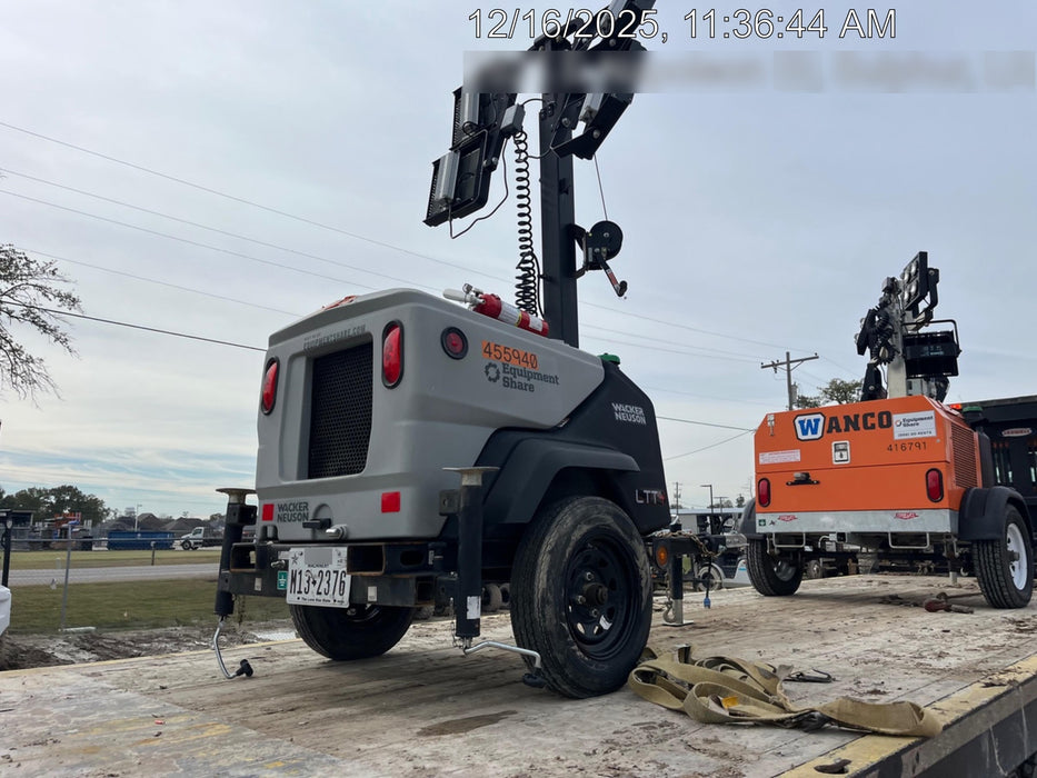 2024 Wacker Neuson LTT4 Diesel, Kohler KDW702, Deep Sea Controller, Auto Start, LED 320W, Bypass Outlet, T3