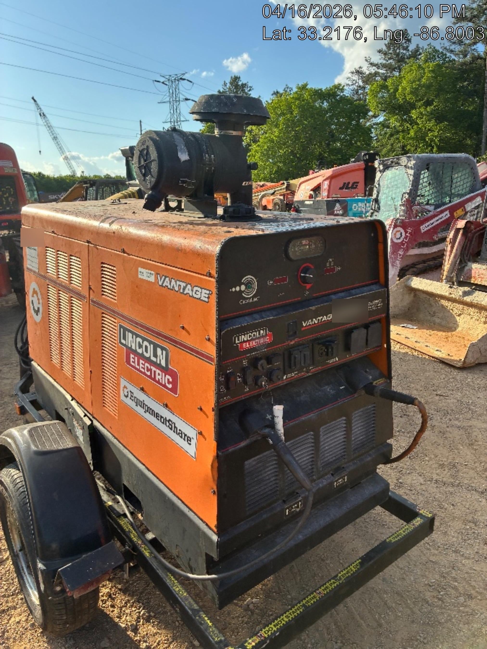 2021 Lincoln Electric Vantage 549X Ready Pak 3, ORANGE (includes trailer, cable rack, fender light kit)
