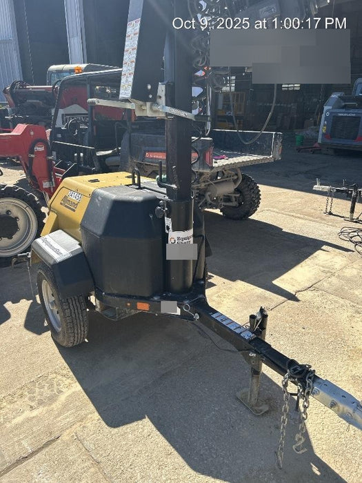 2022 Allmand NLV3GR (4) LED Light Fixture 350W, 23' Vertical Mast, 3kW Prime, Towable, Deep Sea L401, Leveling Jacks, Yanmar T4F 5.8hp