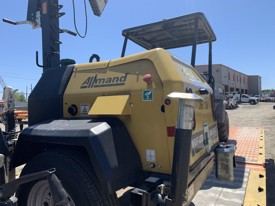 2022 Allmand NLV3GR (4) LED Light Fixture 350W, 23' Vertical Mast, 3kW Prime, Towable, Deep Sea L401, Leveling Jacks, Yanmar T4F 5.8hp