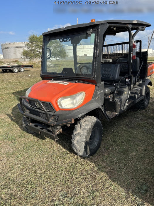 Kubota RTV-X1140W-H 4wd Utility Cart, LED Strobe, Windshield Tempered Glass, Pastic Canopy, Wire Harness Kit, Backup Alarm