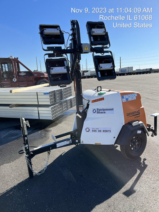 2023 Generac MLT2 Diesel, Flex Switch 120V Input, Powerzone Controller, 
(4) 320W LED Lights, 4kW Generator, 39.9 Gal Fuel Tank, 2" Ball, T3