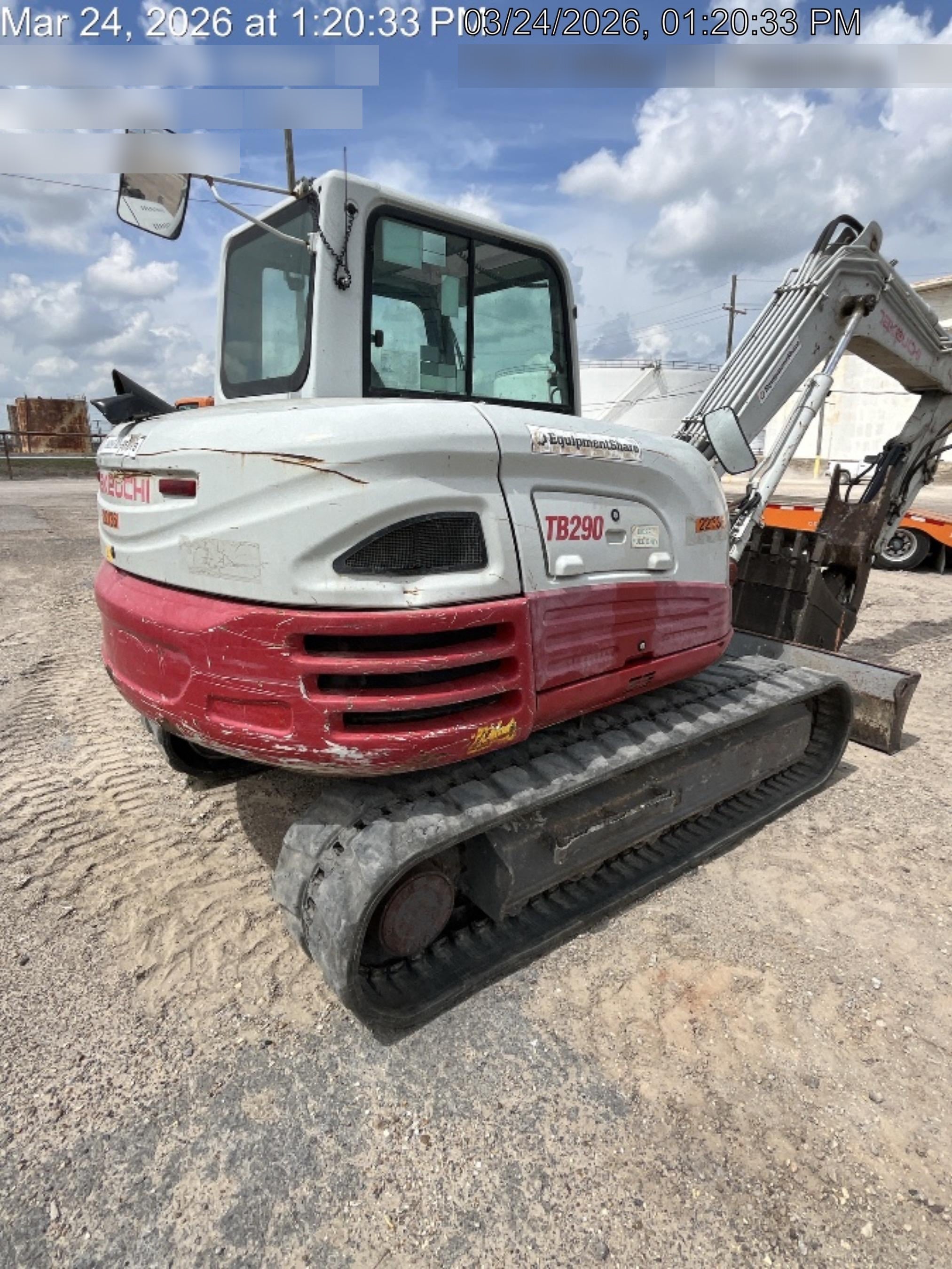 2019 Takeuchi TB290 Takeuchi TB290 Cab/Heat/AC w/Rubber Tracks, Auxiliary Hydraulics, Dozer Blade, Manual QC, 18/24/36" Buckets, Hydraulic Thumb Installed