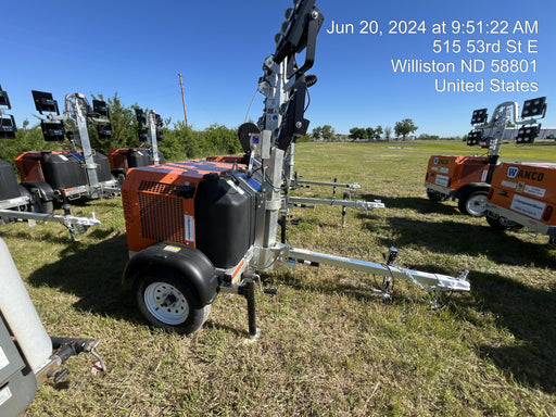 2024 Wanco WLTT-4MM4K Diesel, Deep Sea Controller, Shore Power Plug, Auto Start, (4) 350W LED Floodlights, 4kW Generator, 60 Gal Fuel Tank, 2" Ball, T3