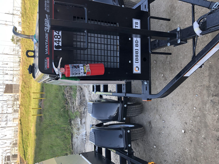 2020 Lincoln Electric Vantage 322 Welder Ready-Pak 3, w/ GPS & Decals (includes trailer, cable rack, fender light kit)