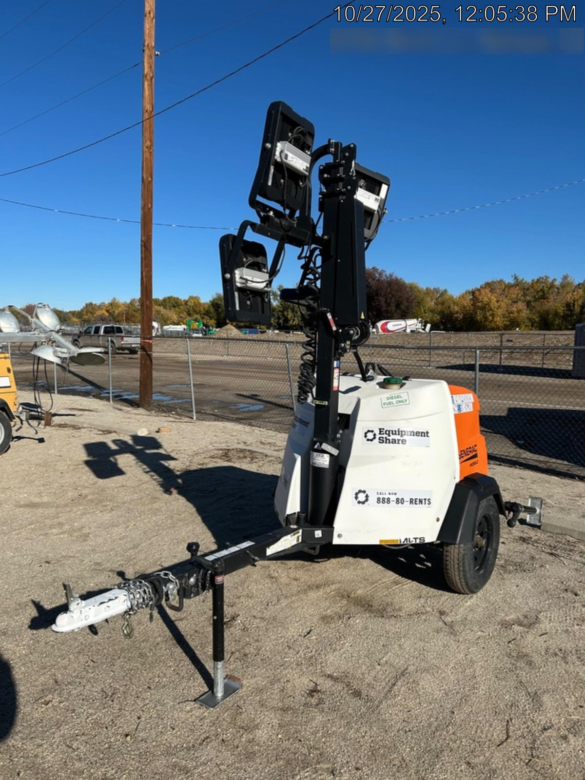 2023 Generac MLT2 Diesel, Flex Switch 120V Input, Powerzone Controller, (4) 320W LED Lights, 4kW Generator, 39.9 Gal Fuel Tank, 2" Ball, T3