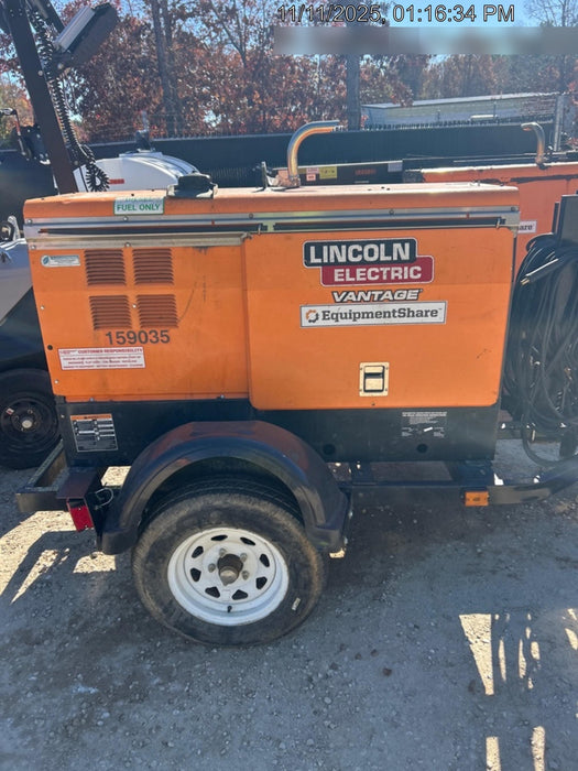 2021 Lincoln Electric Vantage 322 Vantage 322 Ready Pak 3 w/ Decals, ORANGE (includes trailer, cable rack, fender light kit) NO Telematics