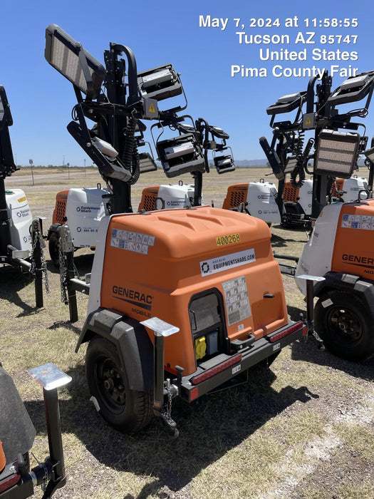 2024 Generac MLT2 Diesel, Flex Switch 120V Input, Powerzone Controller, 
(4) 320W LED Lights, 4kW Generator, 39.9 Gal Fuel Tank, 2" Ball, T3