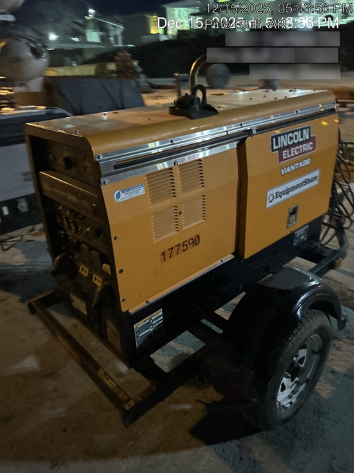 2021 Lincoln Electric Vantage 322 Vantage 322 Ready Pak 3 w/ Decals, ORANGE (includes trailer, cable rack, fender light kit) NO Telematics