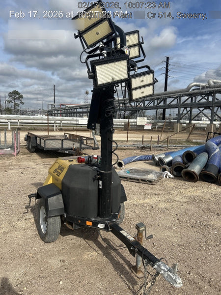 2021 Allmand NLV3GR (4) LED Light Fixture 350W, 23' Vertical Mast, 3kW Prime, Towable, Deep Sea L401, Leveling Jacks, Yanmar T4F 5.8hp