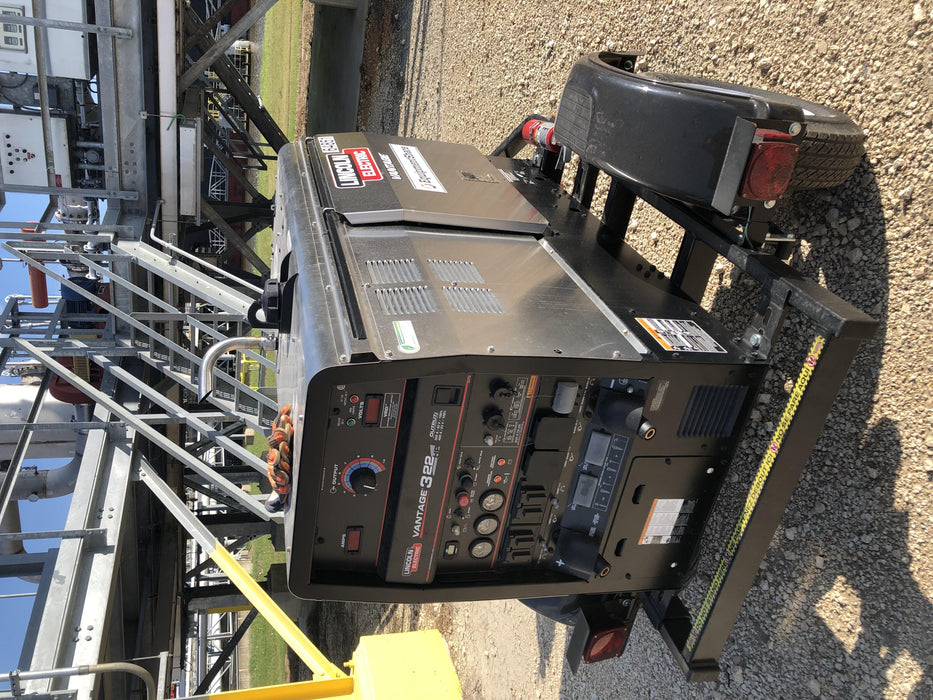 2020 Lincoln Electric Vantage 322 Welder Ready-Pak 3, w/ GPS & Decals (includes trailer, cable rack, fender light kit)