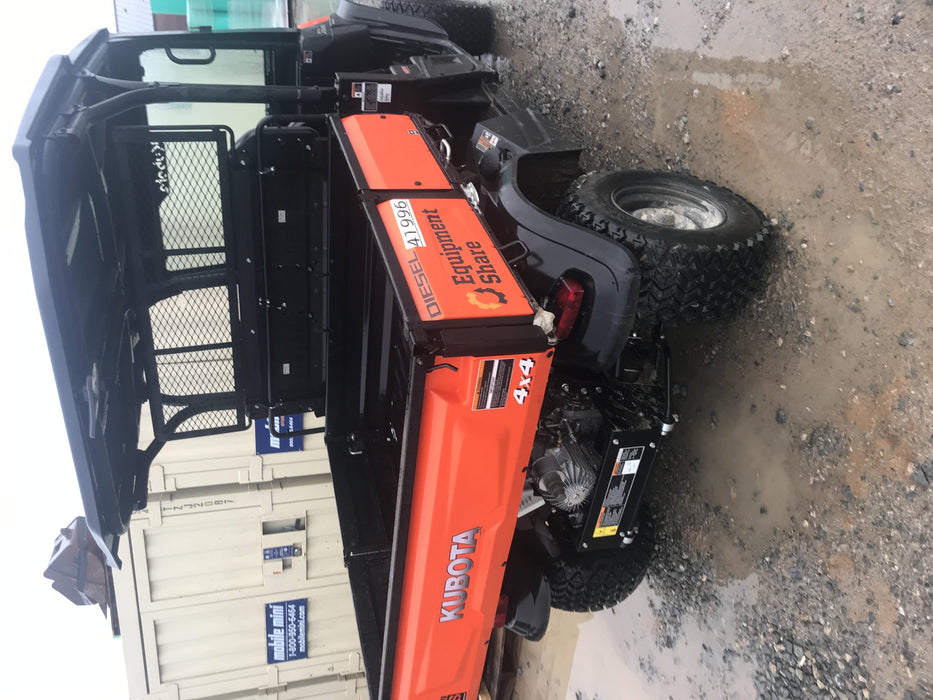 2019 Kubota RTV-X1140W-H 4wd Utility Cart, 4 Seat, Diesel, LED Strobe, Windshield Tempered Glass, Plastic Canopy, Wire Harness Kit, Backup Alarm