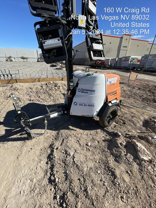 2023 Generac MLT2 Diesel, Flex Switch 120V Input, Powerzone Controller, 
(4) 320W LED Lights, 4kW Generator, 39.9 Gal Fuel Tank, 2" Ball, T3